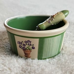 Pfaltzgraff Perennial Flower Garder dip bowl and spreader set.  So pretty!